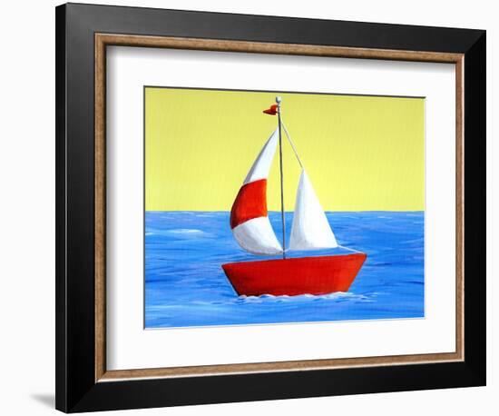 Lil Sailboat-Cindy Thornton-Framed Art Print