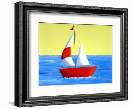 Lil Sailboat-Cindy Thornton-Framed Art Print