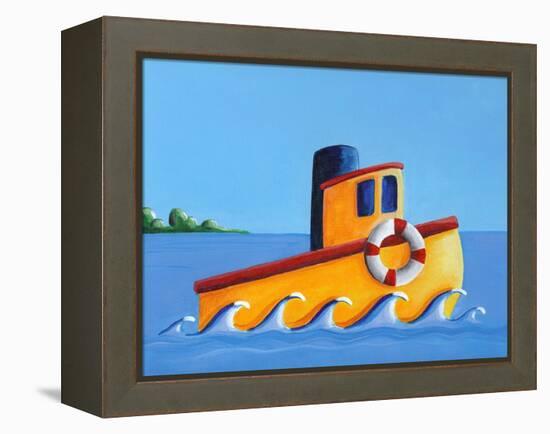 Lil Tugboat-Cindy Thornton-Framed Stretched Canvas
