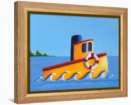 Lil' Tugboat-Cindy Thornton-Framed Stretched Canvas