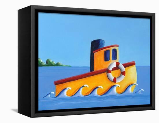 Lil' Tugboat-Cindy Thornton-Framed Stretched Canvas