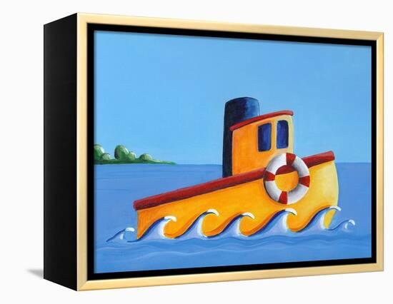 Lil' Tugboat-Cindy Thornton-Framed Stretched Canvas