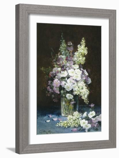 Lilac and Summer Flowers in a Glass Vase-Louis-Remy Matifas-Framed Giclee Print