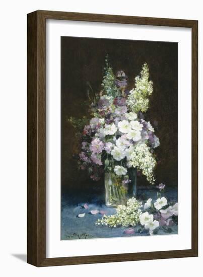 Lilac and Summer Flowers in a Glass Vase-Louis-Remy Matifas-Framed Giclee Print