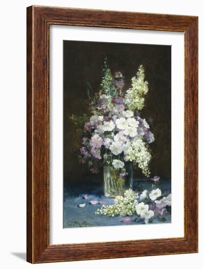 Lilac and Summer Flowers in a Glass Vase-Louis-Remy Matifas-Framed Giclee Print