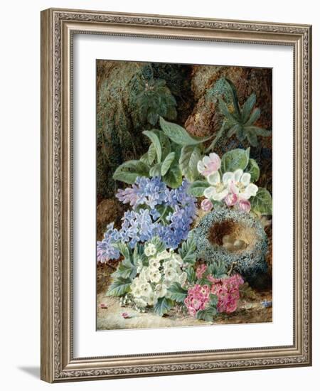 Lilac Blossom and a Bird's Nest-Oliver Clare-Framed Giclee Print