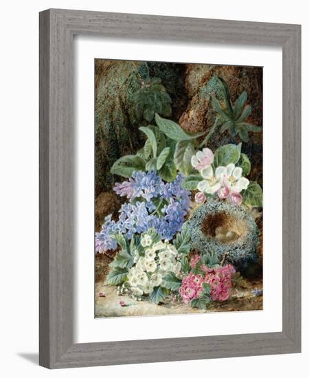 Lilac Blossom and a Bird's Nest-Oliver Clare-Framed Giclee Print