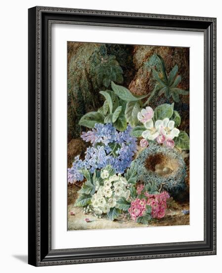 Lilac Blossom and a Bird's Nest-Oliver Clare-Framed Giclee Print