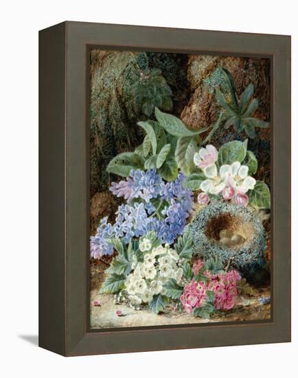 Lilac Blossom and a Bird's Nest-Oliver Clare-Framed Premier Image Canvas