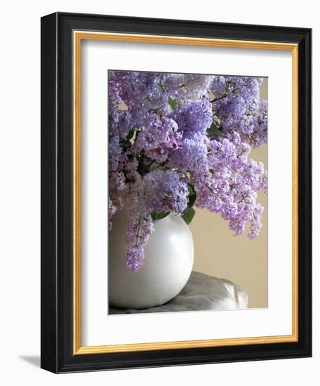 Lilac Flowers in Vase-Anna Miller-Framed Premium Photographic Print