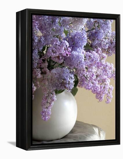 Lilac Flowers in Vase-Anna Miller-Framed Premier Image Canvas