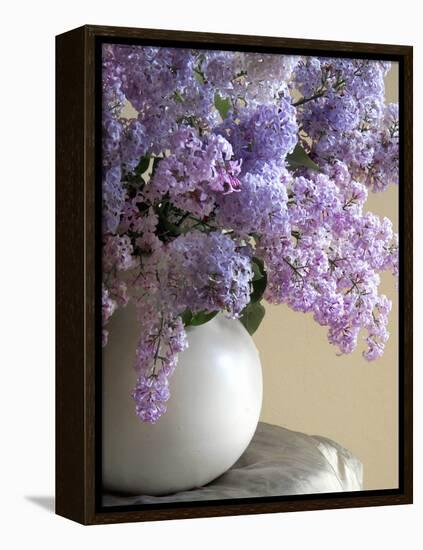 Lilac Flowers in Vase-Anna Miller-Framed Premier Image Canvas