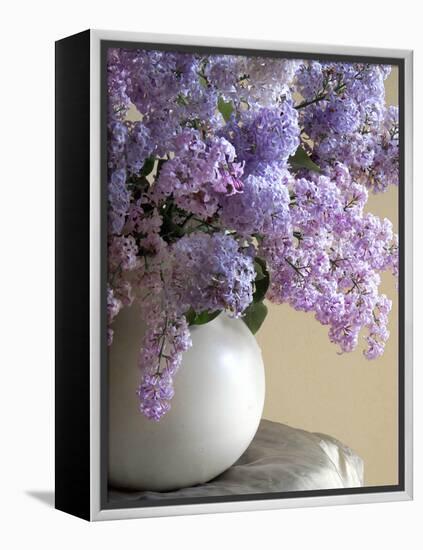Lilac Flowers in Vase-Anna Miller-Framed Premier Image Canvas