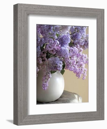 Lilac Flowers in Vase-Anna Miller-Framed Photographic Print