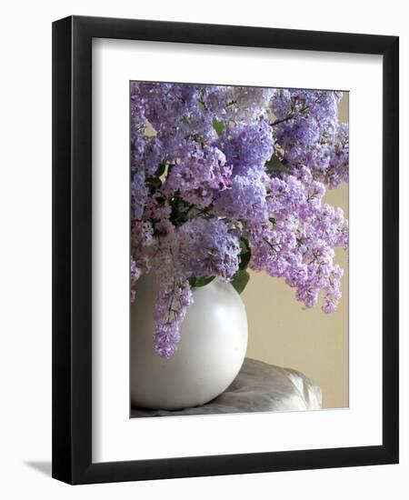 Lilac Flowers in Vase-Anna Miller-Framed Photographic Print