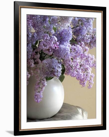 Lilac Flowers in Vase-Anna Miller-Framed Photographic Print