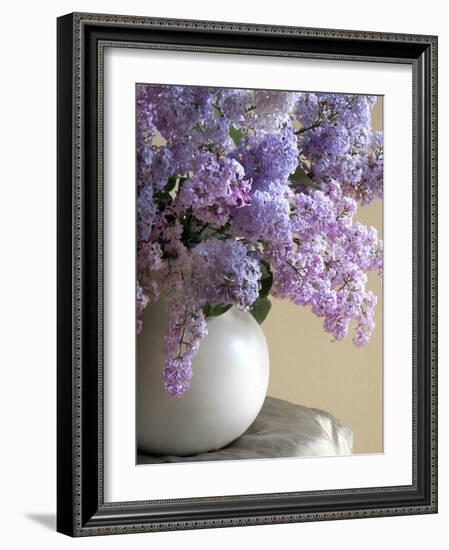 Lilac Flowers in Vase-Anna Miller-Framed Photographic Print