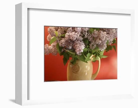 Lilac Flowers in Vase-Anna Miller-Framed Photographic Print