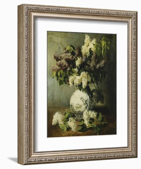 Lilac in a Delft Vase, 1895-Emile Vernon-Framed Giclee Print