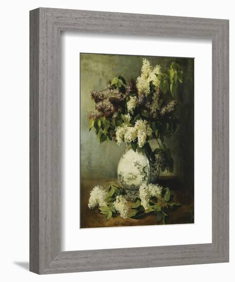 Lilac in a Delft Vase, 1895-Emile Vernon-Framed Giclee Print