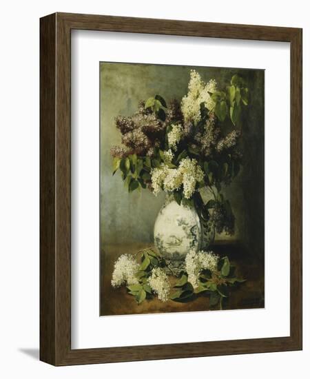 Lilac in a Delft Vase, 1895-Emile Vernon-Framed Giclee Print