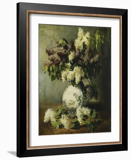 Lilac in a Delft Vase, 1895-Emile Vernon-Framed Giclee Print