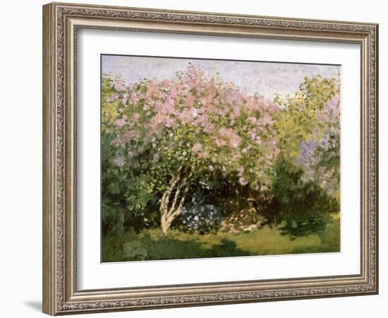 Lilac in the Sun, 1872-1873-Claude Monet-Framed Giclee Print