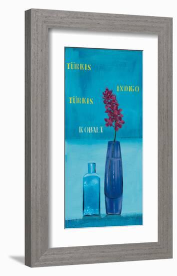 Lilac on Blue-Anna Flores-Framed Art Print