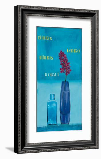 Lilac on Blue-Anna Flores-Framed Art Print