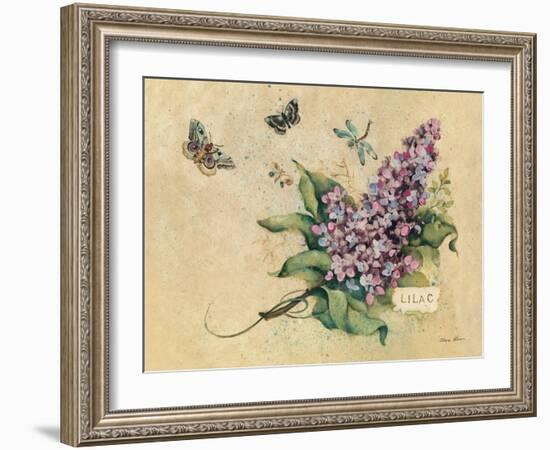 Lilacs and Butterflies-Cheri Blum-Framed Art Print