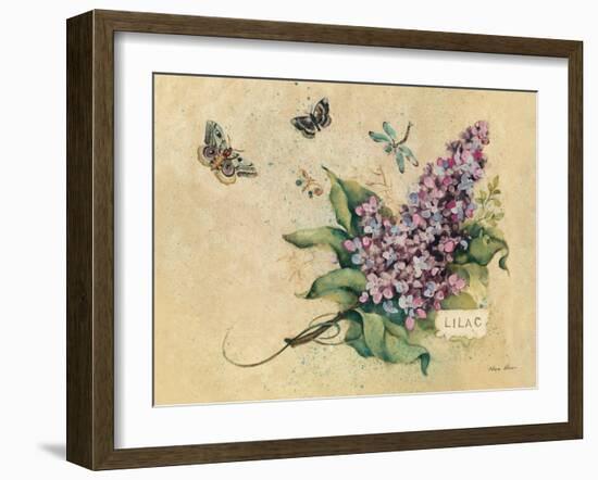 Lilacs and Butterflies-Cheri Blum-Framed Art Print