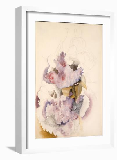 Lilacs, C.1917 (W/C on Paper)-Charles Demuth-Framed Giclee Print