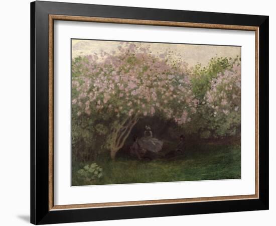 Lilacs, Grey Weather, c.1872-73-Claude Monet-Framed Giclee Print