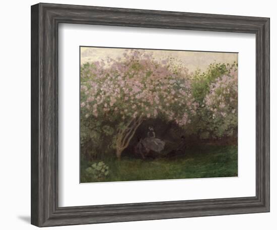 Lilacs, Grey Weather, c.1872-73-Claude Monet-Framed Giclee Print