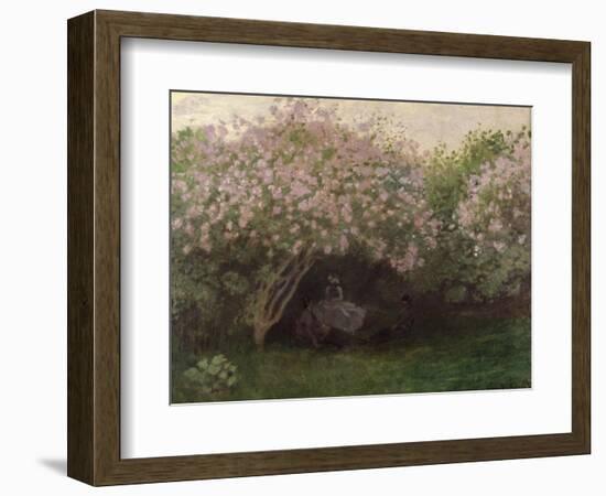 Lilacs, Grey Weather, c.1872-73-Claude Monet-Framed Giclee Print