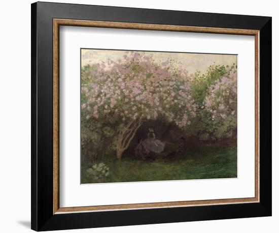 Lilacs, Grey Weather, c.1872-73-Claude Monet-Framed Giclee Print