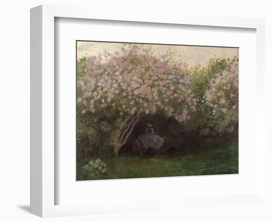 Lilacs, Grey Weather, c.1872-73-Claude Monet-Framed Giclee Print