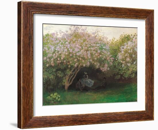 Lilacs. Grey Weather-Claude Monet-Framed Art Print