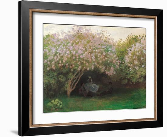 Lilacs. Grey Weather-Claude Monet-Framed Art Print