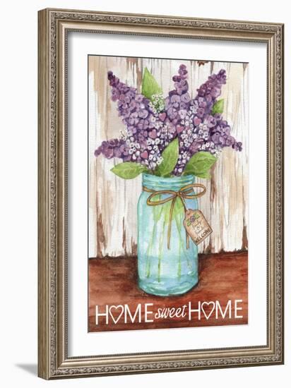 Lilacs Home Sweet Home Jar-Melinda Hipsher-Framed Giclee Print