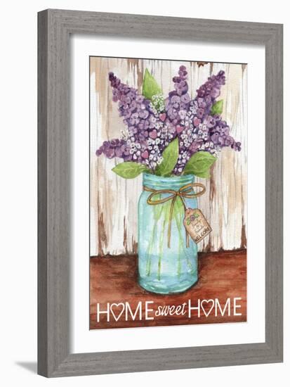 Lilacs Home Sweet Home Jar-Melinda Hipsher-Framed Giclee Print