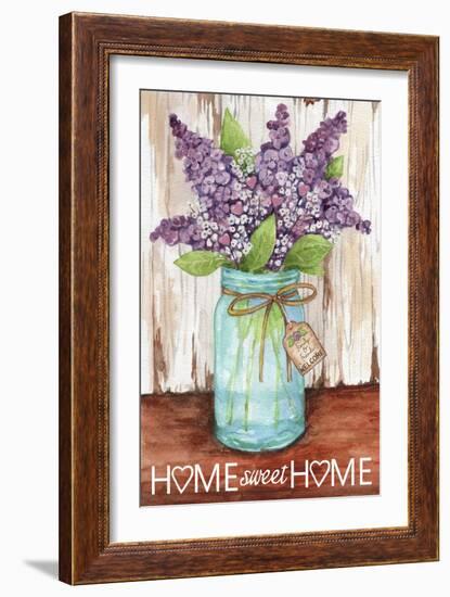 Lilacs Home Sweet Home Jar-Melinda Hipsher-Framed Giclee Print