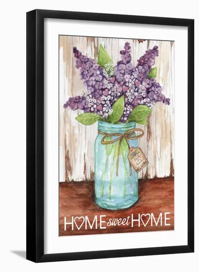 Lilacs Home Sweet Home Jar-Melinda Hipsher-Framed Giclee Print