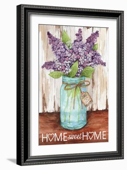 Lilacs Home Sweet Home Jar-Melinda Hipsher-Framed Giclee Print