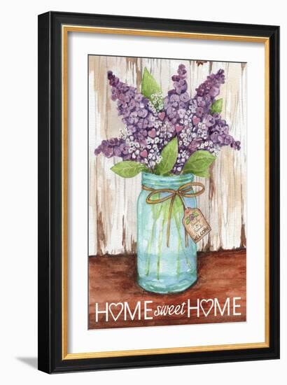 Lilacs Home Sweet Home Jar-Melinda Hipsher-Framed Giclee Print