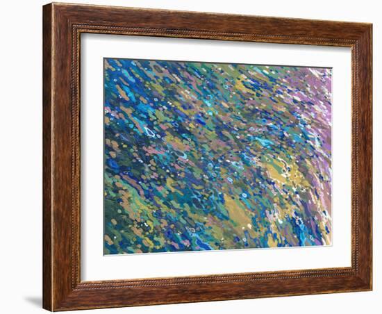 Lilacs Reflecting on a Waterfall-Margaret Juul-Framed Art Print