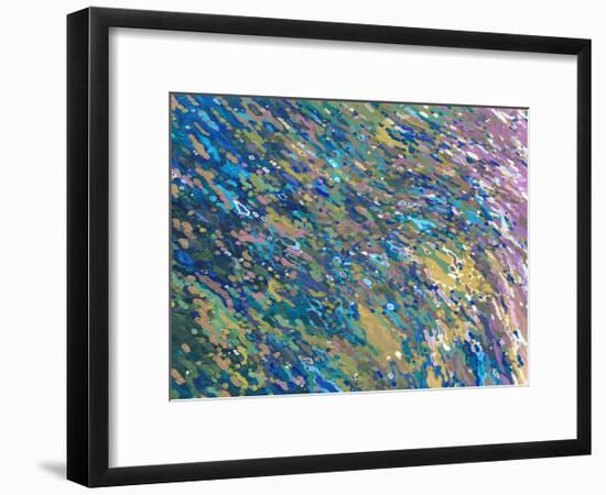 Lilacs Reflecting on a Waterfall-Margaret Juul-Framed Art Print