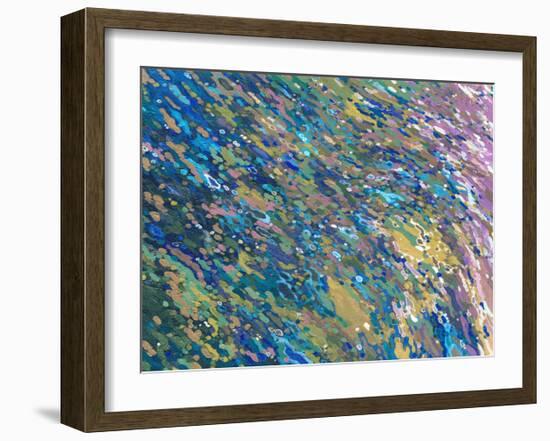 Lilacs Reflecting on a Waterfall-Margaret Juul-Framed Art Print