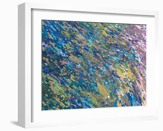 Lilacs Reflecting on a Waterfall-Margaret Juul-Framed Art Print
