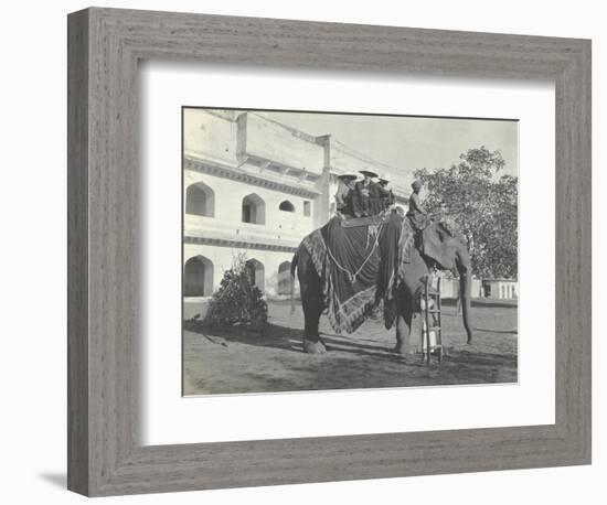 Lilah Wingfield, Arthur Brodrick, Judy Smith and Sylvia Brooke on the Maharaja of Jaipur's State…-English Photographer-Framed Photographic Print